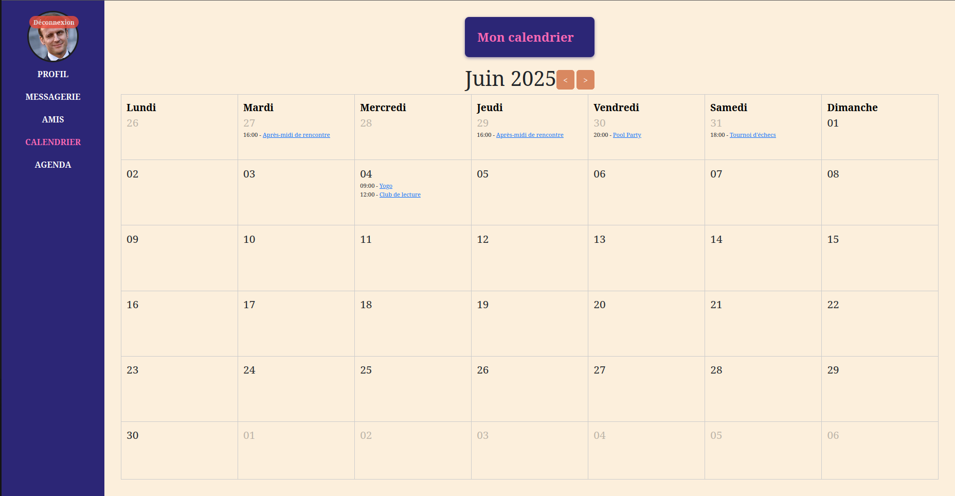 calendrier