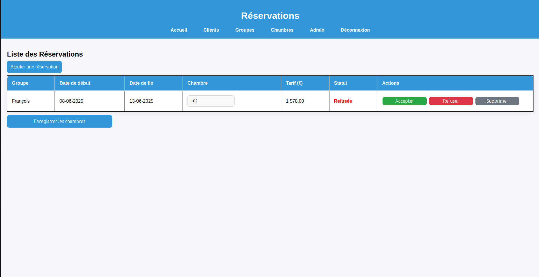 Reservation